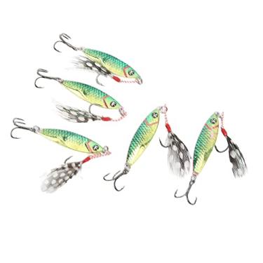 Imagem de Ganchos Agudos Iscas de Pesca Forte Tentação Iscas Artificiais Cores Brilhantes para água Doce (Verde)