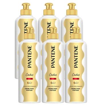 Imagem de Kit 6 Cremes Para Pentear Pantene Cachos Hidra-Vitaminados 240g