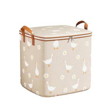 Imagem de Caixa de armazenamento de roupas, guarda-roupa doméstico de grande capacidade, classificação de roupas, colchas, caixas de mudança, bolsas de armazenamento - patinho amarelo - pode conter 15 kg de roupas