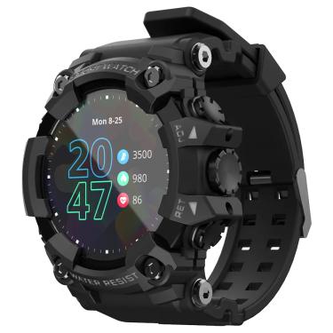 Imagem de ATAQUE-Smartwatch Full Touch Screen para Homens  Rastreador De Fitness  Monitor De Freqüência