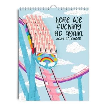 Imagem de Here We Fucking Go Again 2024 Calendar, Beauty Advent Calendar 2024, 2024 Calendar 12 Month Planner, Scheduling, And Organizing, Funny Weekly Organizer, Advent Calendar 2024 (1pcs)