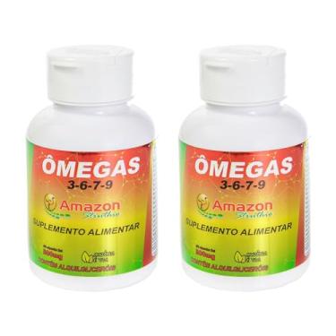 Imagem de Kit 2 Oleos de Avestruz Amazon Struthio 60cap Ômega 3 6 7 9 Vitamina Ade
