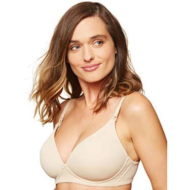 Imagem de Motherhood Maternity Sutiã feminino confortável e macio levemente forrado sem fio para maternidade e amamentação, Nude., (40) 40D