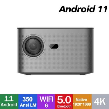 Imagem de Projetor inteligente Hy350 para home cinema  android 11  4k  1920x1080p  wi-fi 6  580ansi  allwinner