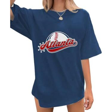 Imagem de Camiseta feminina de beisebol grande Atlanta Hey Batter Batter Swing Game Day Top, Atlanta, GG