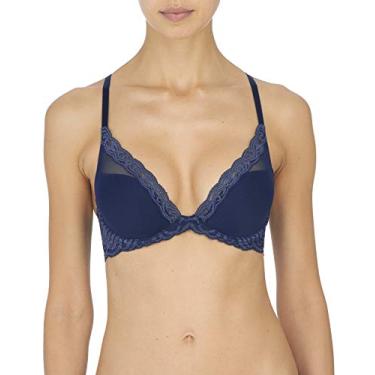 Imagem de Natori Sutiã com decote de penas, Meia-noite, 36DD