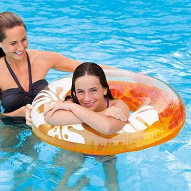 Imagem de Boia redonda inflável para Piscina. Modelo Circular grande Flor 91cm Intex 59251