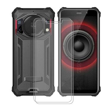 Imagem de YQINHHME Película protetora de vidro temperado Fossibot F101 Pro, [2 unidades] Película protetora de dureza 9H para Fossibot F101 Pro (5,4 polegadas), alta transparência, antiarranhões, sem bolhas