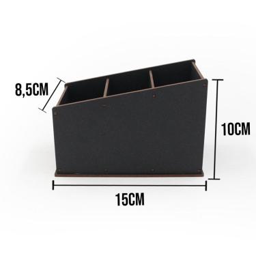 Imagem de Porta controle remotos pintura com 3 divisórias em mdf