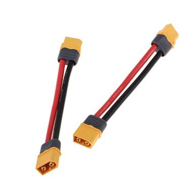 Imagem de Newmind 2 cabos de extensão macho fêmea XT60 10 cm para carga de bateria de helicóptero RC