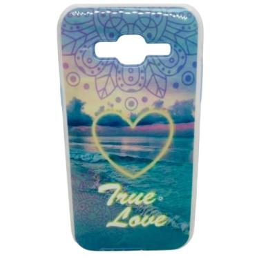 Imagem de Capa Celular Compatível com Samsung Galaxy J2 Prime SM-G532MT / Gran Prime SM-G530 Com Suport Para Dedos (Azul True Love)