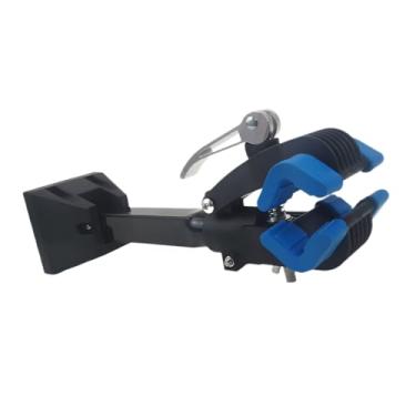 Imagem de Deevoka Montado na parede banco de reparo da bicicleta resistente espaço economia rápida braçadeira alavanca mountain bike reparação rack suporte para, Azul