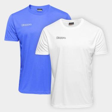 Imagem de Kit Camiseta Kappa Shangai Masculina 2 Peças