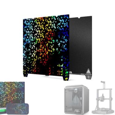 Imagem de Plataforma "estrelas" com impressão dupla face Creality 235 x 235 mm (PET brilhante + PEI revestido), sem adesivo magnético macio, plataforma de impressora 3D para K1/Ender-3 V3/SE/KE/S1/3 S1Pro/3/3