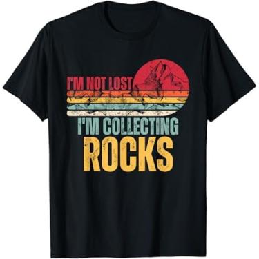 Imagem de Camiseta I'm Not Lost I'm Collecting Rocks Geologist Geode Hunter, Preto, 5G