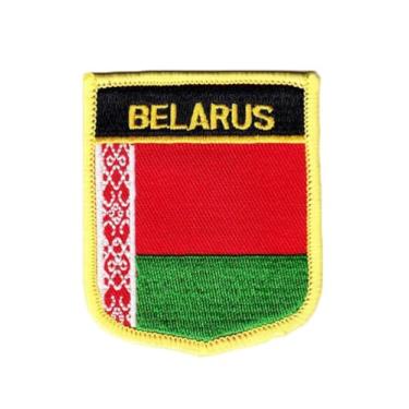 Imagem de Ruoming 1 peça de adesivos de bandeira da Bielorrússia, bordado a ferro ou costurado, tático, militar, nacional da Bielorrússia (Bielorrússia)*