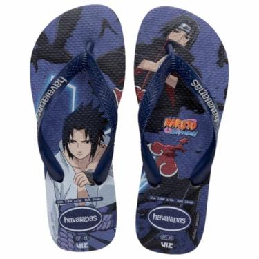 Imagem de Chinelo Havaianas Top Naruto Unissex (Marinho, BR, Adulto, Faixa Numérico, M, 43, 44)