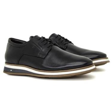 Imagem de Sapato Social Masculino Jota Pe Air Navaggio Casual Couro Nobre Legítimo Cadarço 84900-Masculino