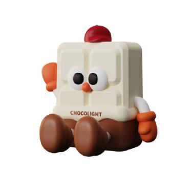 Imagem de Luminária De Mesa Decorativa Formato Chocolate Recarregável Suporte De Celular