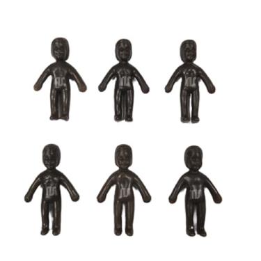 Imagem de Bonequinhos para Maquete Escolar Mini Bonecos Plástico Atacado Preto