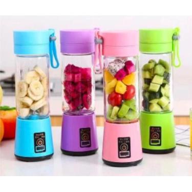 Imagem de Mini Liquidificador Portátil Usb Recarregável Azul + - Knup Liquidific