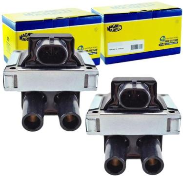 Imagem de Par Bobina Ignição Fiat Uno Elba Fiorino 1.0 1.3 1.5 Marelli - Magneti
