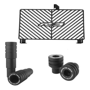 Imagem de Kit Slider Dianteiro E Traseiro Nylon + Tela Yzf R3 16 19 - Protector 