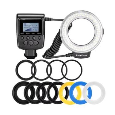 Imagem de Flash Ring 46 Leds Macro HD130 Led De Luz Para Nikon Canon Dslr Camera