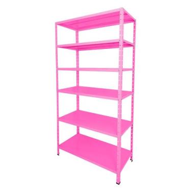 Imagem de Estante Aço 6 Prateleiras Reguláveis 40cm Multiuso 30kg Várias Cores -