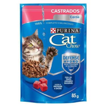 Imagem de Ração Nestlé Purina Cat Chow Castrados Sachê Carne ao Molho - 1 unidad