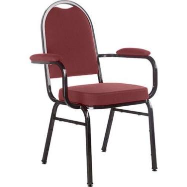 Imagem de Cadeira com braços para Auditórios Linha Hotel Vermelho - Design Offic