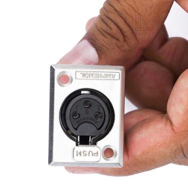 Imagem de Conector XLR Femea Painel, AC3FPZ Metal - Amphenol
