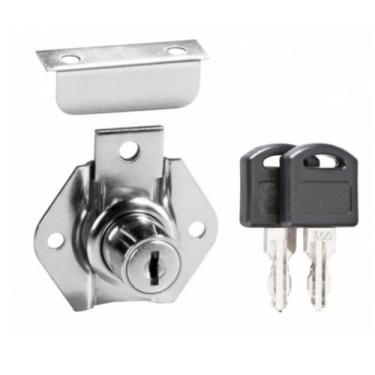 Imagem de Fechadura 08 Pçs Chave Fixa 31mm Para Porta Gaveta Armários - Renna / 