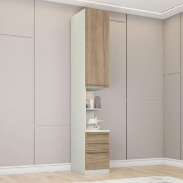 Imagem de Mesa de Cabeceira Modulada 2 Portas 3 Gavetas Seletto Areia Hp/Jequiti