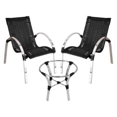 Imagem de Conjunto de Mesa de Centro e 2 Cadeiras Garden para Área Externa - Ace