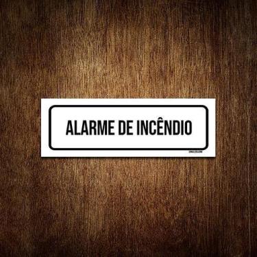 Imagem de Placa De Sinalização Setor - Alarme De Incêndio (30X10) - Sinalizo