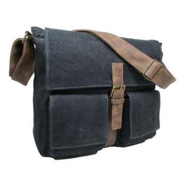 Imagem de Bolsa Pasta Carteiro Em Lona Com Divisória Masculino Feminin - C.D.P, 