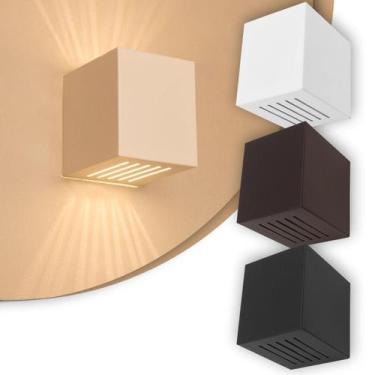 Imagem de Arandela Frisada Efeito Parede Externa/ Interna Marrom - Lcg, Preto