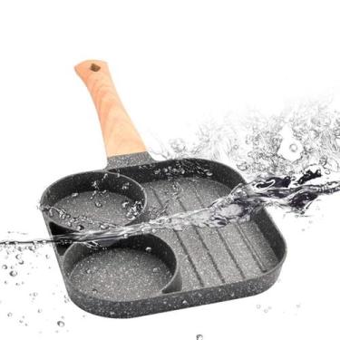 Imagem de Frigideira Antiaderente Frigideira 3em1 Para Hambúrguer De Ovos - RELE