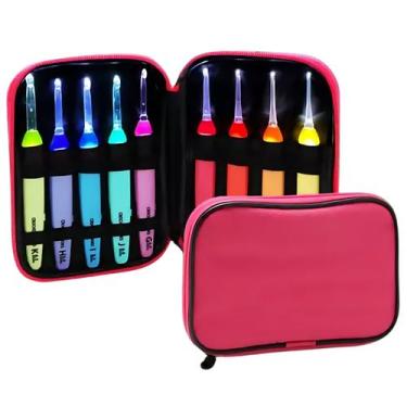 Imagem de Kit Agulhas De Crochê Com LED 9 Unidades + Estojo DIY - Doce Ternura