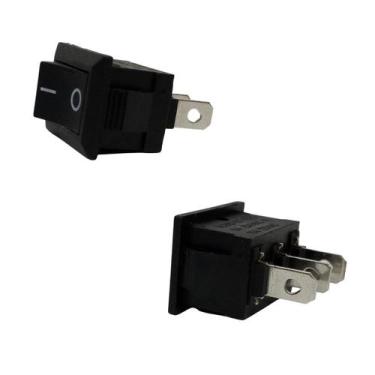 Imagem de 30 Chaves Tic Tac Gangorra Kcd1-102 Preta 3 Polos 2 Posições Botões Li