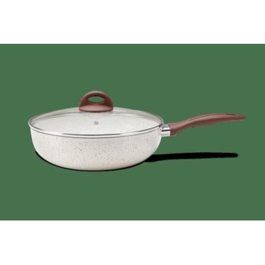 Imagem de Wok com tampa Ø28 Ceramic Life Granada indução - Brinox 28 cm