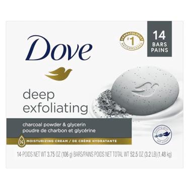Imagem de Dove Beauty Bar Soap Carvão Esfoliante Profundo em Pó e Glicerina 14 unidades, para uma pele mais macia e suave, elimina impurezas 106 g