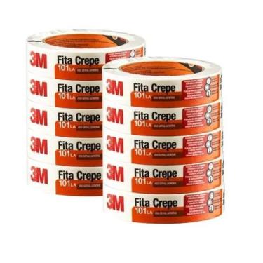 Imagem de Kit 10 Fita Crepe 24MM X 50M 3M 101LA