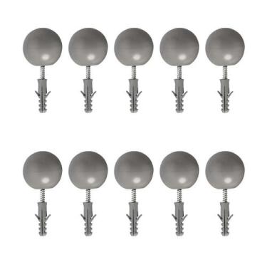 Imagem de Batedor bola de borracha para porta batente amortecedor 10un - Sfor,  