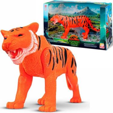 Imagem de Brinquedo Tigre Forest Animals 28 cm Vinil Articulado Realista - Silma