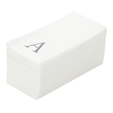 Imagem de Guardanapo de papel branco com letra A retangular Luxenap - Air Laid, Sans Serif Font - 38 cm x 20 cm - caixa de 2000 unidades