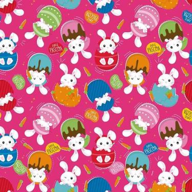 Imagem de Folha para Ovos de Páscoa Metalizado Surpresa Páscoa Rosa 69x89cm - 05