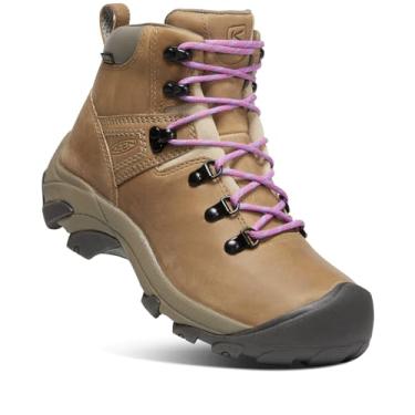 Imagem de KEEN Pyrenees Bota feminina de couro impermeável de altura média, Safári/lavanda inglesa, 9.5