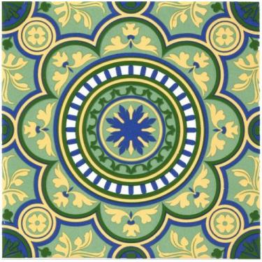 Imagem de Azulejos Decorativos Mandala Green kit com 12 peças  - Eliane